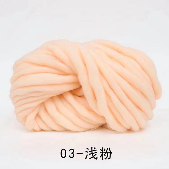 Xiao Hua coarse wool yarn -1 roll 250G Light orange coarse wool yarn, high-quality coarse wool yarn for fast knitting, suitable for high-quality yarn crafts for winter scarves