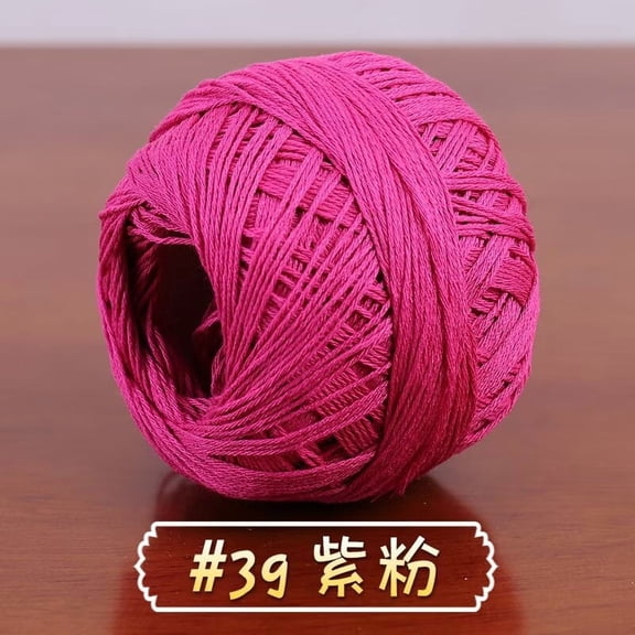 Xiao Hua cotton yarn, 50g 1 roll purple pink lace thread for crochet, soft crochet thread for summer tops, perfect for crochet projects, lightweight lace thread perfect for handicrafts