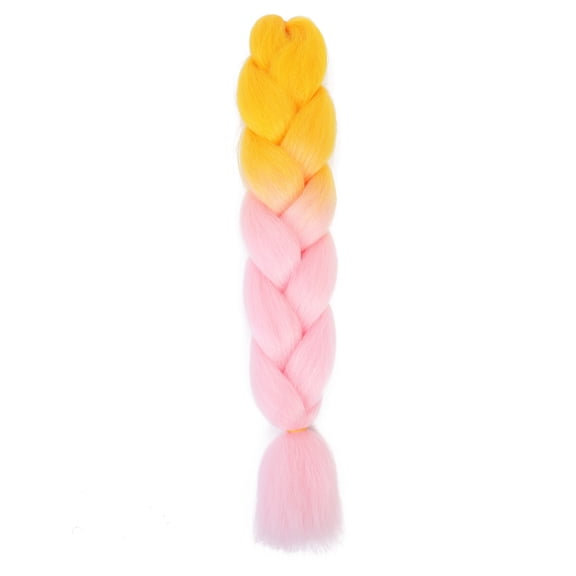 Xiao Hua crochet braided hair, 3PC 23.6 inch long heat-resistant braided hair extensions, twisted crochet braided pre stretched knotless braided DIY styling braided hair products, B138