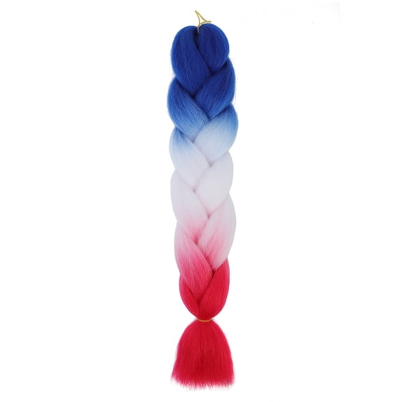 Xiao Hua crochet braided hair, 3PC 23.6 inch long heat-resistant braided hair extensions, twisted crochet braided pre stretched knotless braided DIY styling braided hair products, B223