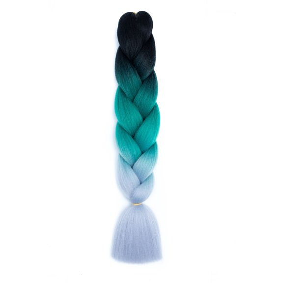 Xiao Hua crochet braided hair, 3PC 23.6 inch long heat-resistant braided hair extensions, twisted crochet braided pre stretched knotless braided DIY styling braided hair products, B191