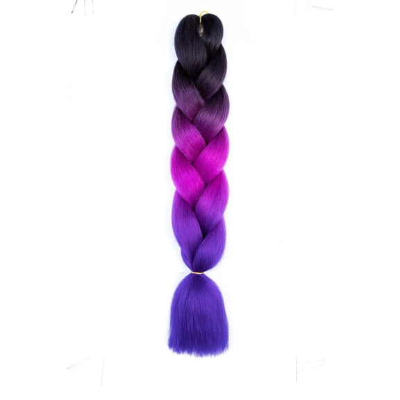 Xiao Hua crochet braided hair, 3PC 23.6 inch long heat-resistant braided hair extensions, twisted crochet braided pre stretched knotless braided DIY styling braided hair products, B183