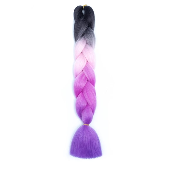 Xiao Hua crochet braided hair, 3PC 23.6 inch long heat-resistant braided hair extensions, twisted crochet braided pre stretched knotless braided DIY styling braided hair products, B235