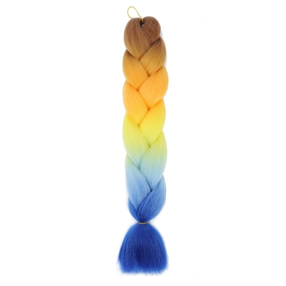 Xiao Hua crochet braided hair, 3PC 23.6 inch long heat-resistant braided hair extensions, twisted crochet braided pre stretched knotless braided DIY styling braided hair products, B258
