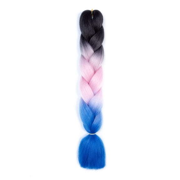 Xiao Hua crochet braided hair, 3PC 23.6 inch long heat-resistant braided hair extensions, twisted crochet braided pre stretched knotless braided DIY styling braided hair products, B174