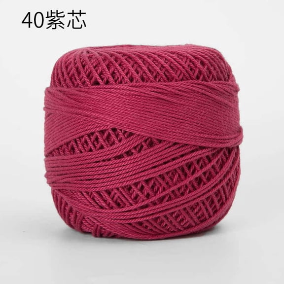 Xiao Hua crochet lace thread Deep purple -1 roll, 50g, high-quality cotton embroidery thread, high gloss smooth texture, suitable for exquisite retro handmade production, summer top shawl