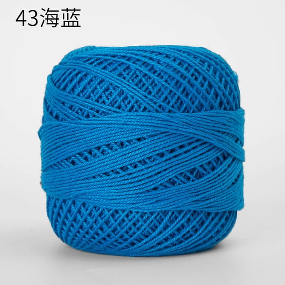 Xiao Hua crochet lace thread dark blue -1 roll, 50g, high-quality cotton embroidery thread, high gloss smooth texture, suitable for exquisite retro handmade and shawl making