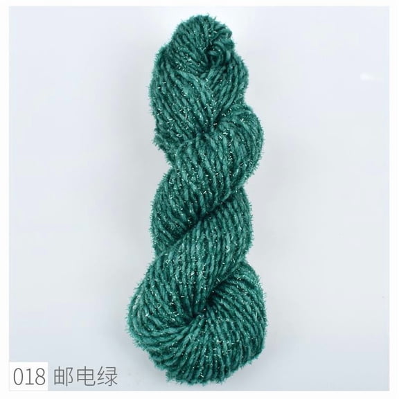 Xiao Hua cyan art yarn, 35g single twist - handmade spinning ball and mixed color recycled yarn, used for DIY crafts, art decoration, and unique knitting accessories