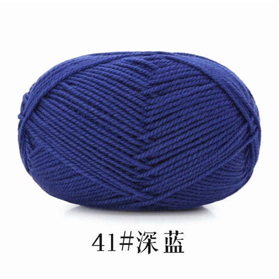 Xiao Hua dark blue A 50g Single Twisted Wool Blended Yarn, Lightweight Spinning and Scarf Hat Yarn, Perfect for DIY Knitting, Handmade Accessories and Comfortable Crafts