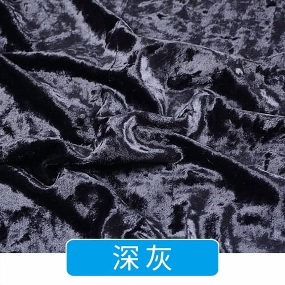 Xiao Hua dark gray Elastic Velvet Fabric 39.37 × 62.99 inches, 1 piece, DIY sewing velvet fabric for clothing, home decoration elastic stretchable velvet and soft velvet fabric