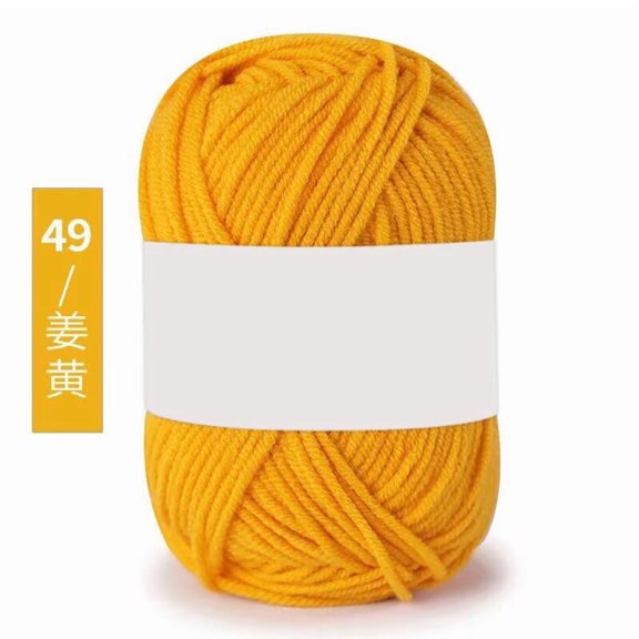 Xiao Hua dark yellow crocheted knitted yarn 2 rolls, each roll weighing 25 grams, handmade soft knitted yarn, suitable for beginners and adults, sweater and decorative pillowcase crocheting
