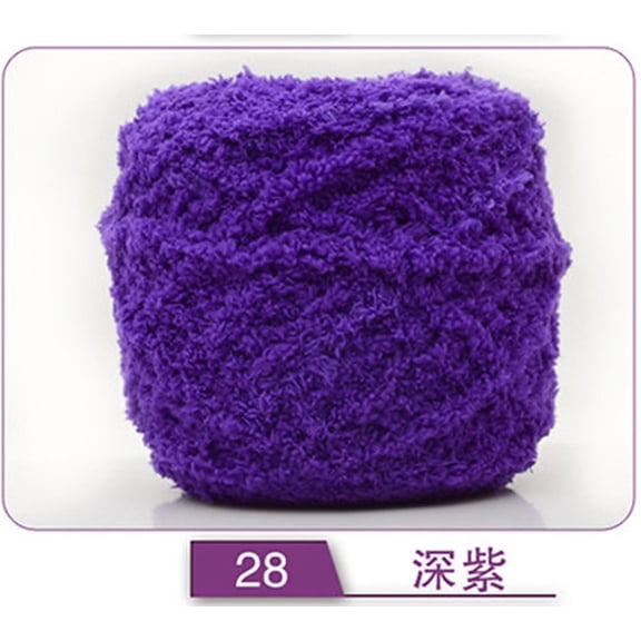 Xiao Hua deep purple coral fleece wool yarn, 100g single yarn, DIY and craft yarn coarse yarn