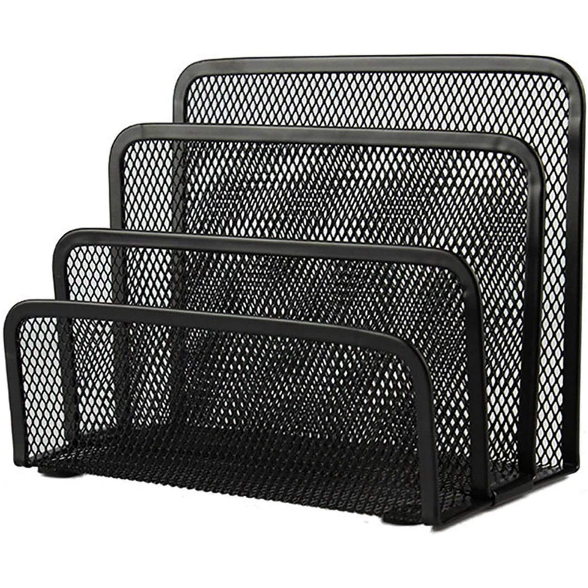 Mail File Box Xiao Hua email storage box with 3 compartments, metal mesh mailbox ...
