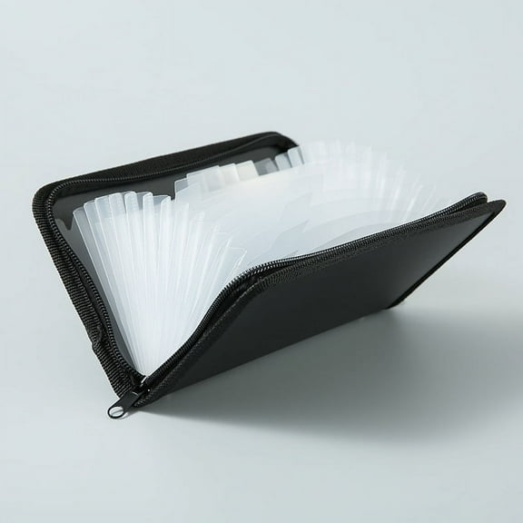 Xiao Hua folder compression manager plastic, A6 size 13 pocket folder, office supplies, black+white 1 piece