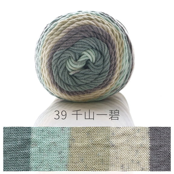 Xiao Hua gradient cake yarn 100g size 211, ultra soft rainbow cotton yarn, wool gradient multi-color yarn, style W