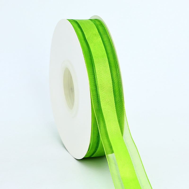 Xiao Hua green ribbon -2 rolls, 0.98 inches wide, 50 yards long semi ...