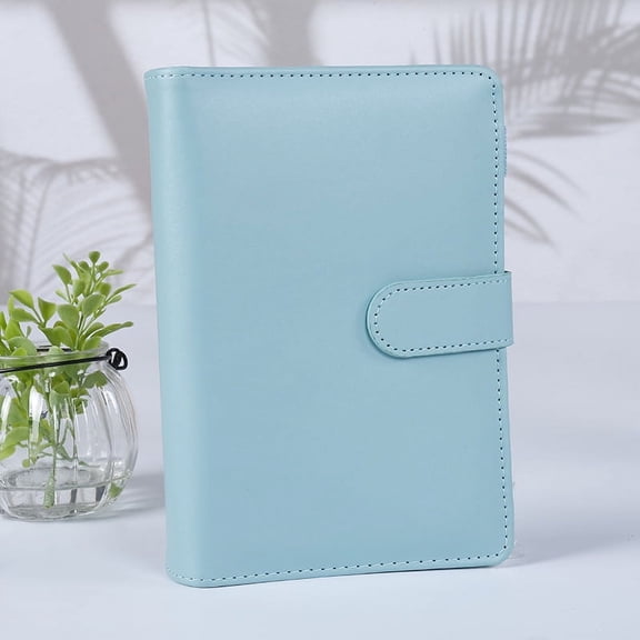 Xiao Hua leather magazine notebook with pencil case, office, work, and travel diary writing magazine -100 sheets, 200 pages green, 7.48 * 5.31 inches