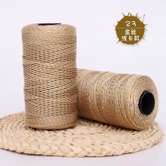 Xiao Hua light khaki 100g single yarn - an ideal choice for high-end luxury yarn, sweater knitting yarn, handmade sweaters, scarves, and comfortable craftsmanship projects