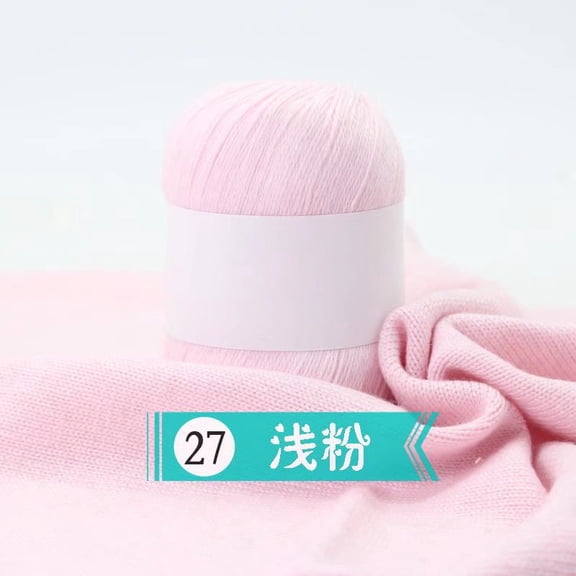 Xiao Hua light pink soft knitted yarn, 50g per roll, with clear stitching, perfect for all season sweaters, breathable socks, home decor, and knitting projects