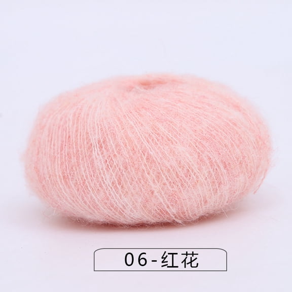 Xiao Hua light pink wool yarn, 25g x 2 rolls, lightweight and warm, hand woven scarves, tapestries, and wall decorations, hand knitted yarn for fashionable decorative arts