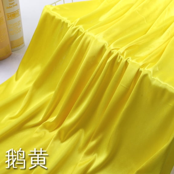 Xiao Hua Yellow silky glossy fabric -1 piece, 39.37 61.02 inch satin fabric, DIY crafts for bride's wedding dress, tablecloth and accessories project