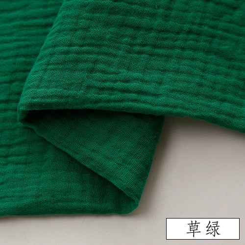 Xiao Hua lightweight textured cotton yarn fabric -1 piece of Dark Green, 39.37 53.15 inch soft breathable gauze, DIY dress craft sewing material summer top towel project
