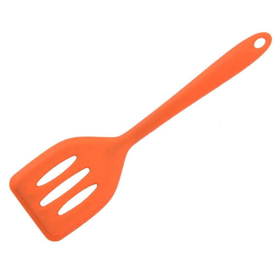 Xiao Hua mini non stick high-quality heat-resistant silicone spatula, cooking spatula, suitable for kitchen cooking, pancakes, etc., 1 piece, orange