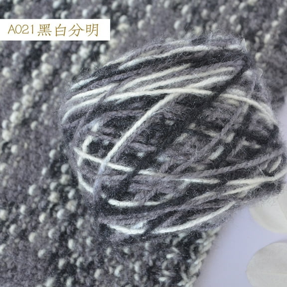 Xiao Hua mixed color crochet yarn, 150g-4 strand yarn, DIY woven scarf shawl with soft cotton crochet hooks, blanket and cushion cover home accessories, style 21