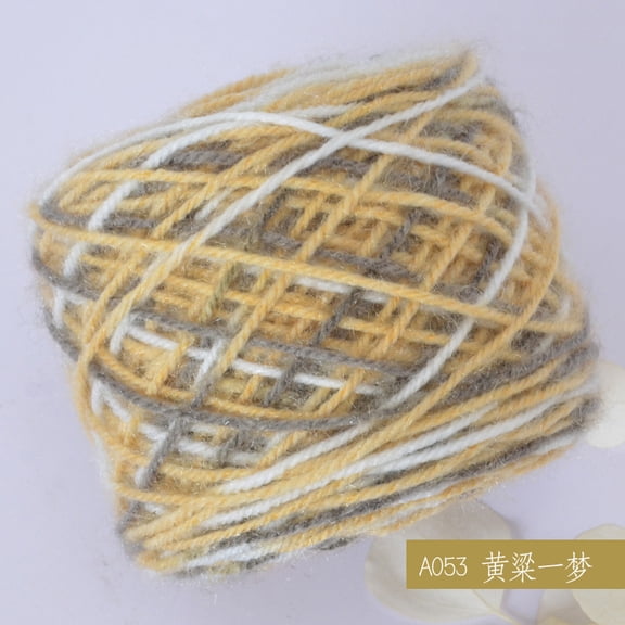 Xiao Hua mixed color crochet yarn, 150g-4 strand yarn, DIY woven scarf shawl with soft cotton crochet hooks, blanket and cushion cover home accessories, style 32