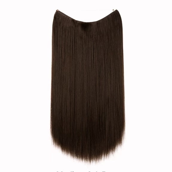 Xiao Hua one-piece straight hair extensions, 22 inch long wig with invisible thread design, suitable for curly or straight hair, multi-functional styling wig, Style-06, 1 piece