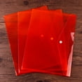 thumbnail image 1 of Xiao Hua plastic folder, 10 plastic folders, A4 sized plastic envelopes with buttons, transparent office file bag, red, 1 of 5