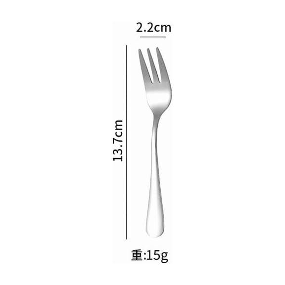 Xiao Hua premium stainless steel tableware -2-piece set of silver polished tableware, 5.39*0.87 inch stainless steel fork, dishwasher safe, suitable for daily catering services