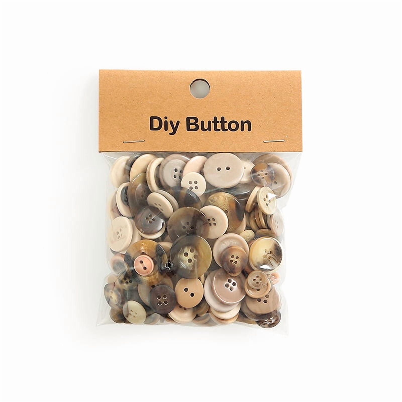 Xiao Hua resin buttons (250-350 pieces) Beige A style circular buttons ...
