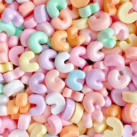 Xiao Hua resin letter bead 20PCS-0.51 * 0.51 inch non porous 3D flat back accessory, used for DIY jewelry making, nail art supplies, phone case decoration, random color, letter C