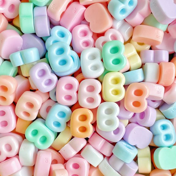 Xiao Hua resin letter bead 20PCS-0.51 * 0.51 inch non porous 3D flat back accessory, used for DIY jewelry making, nail art supplies, phone case decoration, random color, letter B