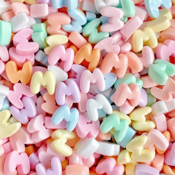 Xiao Hua resin letter bead 20PCS-0.51 * 0.51 inch non porous 3D flat back accessory, used for DIY jewelry making, nail art supplies, phone case decoration, random color, letter M
