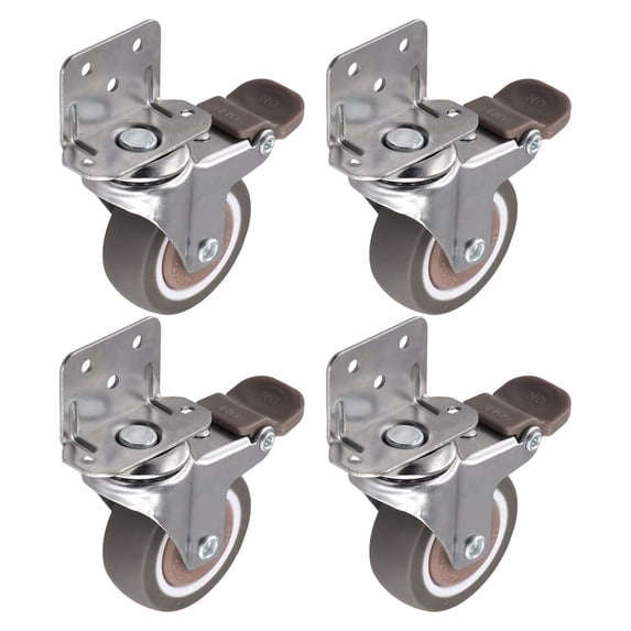 Rotating Casters Xiao Hua side mounted casters, 2-inch furniture wheels, L-shaped rubber ...