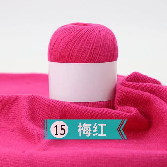 Xiao Hua soft knitted yarn, Rose Pink, 50g per roll, with clear stitching, perfect for all season sweaters, breathable socks, home decor, and knitting projects