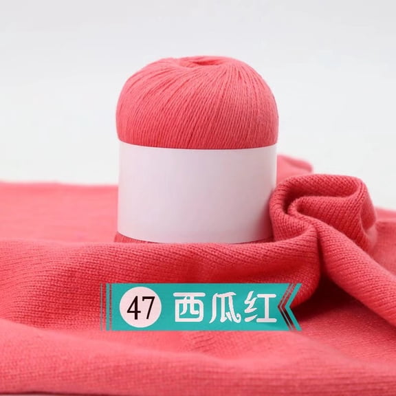 Xiao Hua soft knitted yarn, light red, 50g per roll, with clear stitching, perfect for all season sweaters, breathable socks, home decor, and knitting projects