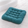 thumbnail image 1 of Xiao Hua square floor cushion, plush floor cushion, thick floor cushion, large seat, meditation cushion, solid cushion, suitable for yoga, living room, tatami, balcony, dark green, 1 piece, 1 of 4