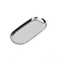 thumbnail image 1 of Xiao Hua stainless steel decorative tray, 1 piece, 7 inches long, can be used as a jewelry dish, cosmetics storage tray, bathroom miscellaneous tray, small storage tray, oval, silver, 1 of 4
