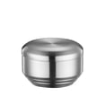 thumbnail image 1 of Xiao Hua stainless steel rice bowl with lid, not fragile. A circular metal bowl can keep rice or soup warm. Double layer stainless steel heat-resistant rice bowl, 600ml, 1 piece, silver, 1 of 4