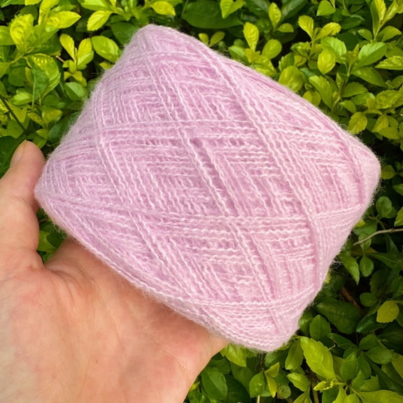 Xiao Hua ultra soft knitted yarn 50g 1 roll pink, lightweight wool blended yarn crochet soft yarn, is an ideal handmade item for sweaters, lace cardigans, and wedding shawls