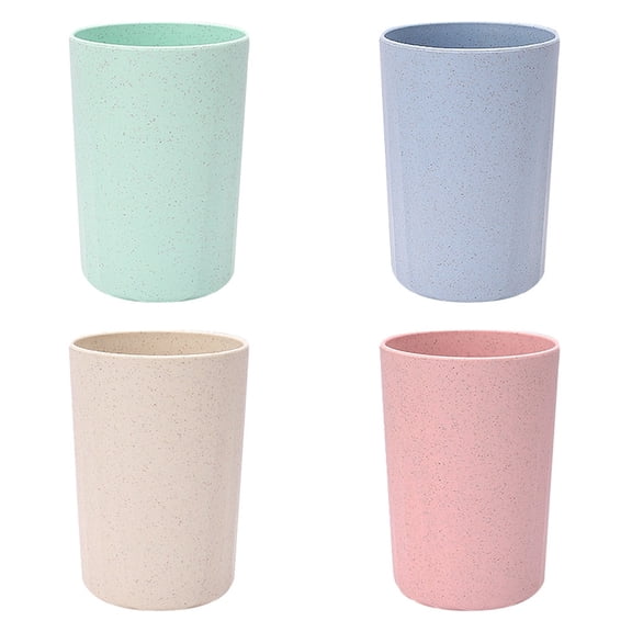 Xiao Hua wheat straw unbreakable cup -4-piece reusable drinking cup set - dishwasher washable drinking cup in 4 colors