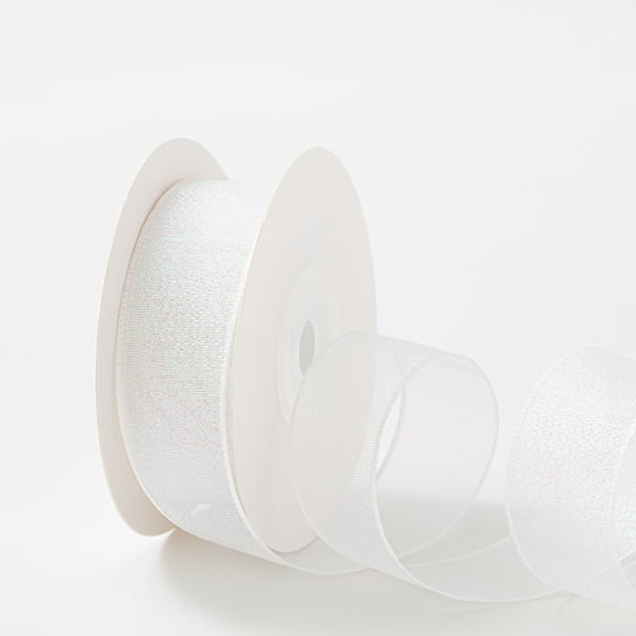 Xiao Hua white Transparent Ribbon, 2 pieces 1.57 inches wide, 10 yards long - Craft Ribbon, Gift Packaging Transparent Ribbon, and Bouquet Ribbon