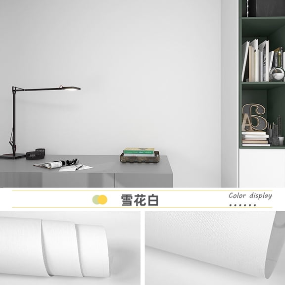 Xiao Hua white self-adhesive wallpaper 118.11 * 15.75 inches 1 roll - waterproof and oil resistant vinyl, ideal for upgrading kitchen countertop drawer lining DIY furniture