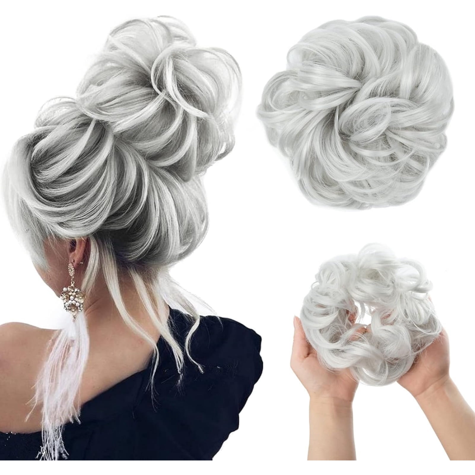 Xiao Hua wig bun hair loop, women's fluffy curly hair bun, curly hair ...