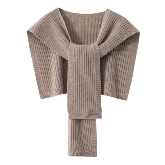 Xiao Hua women's sweater shawl, soft and warm knitted shawl, travel casual scarf cape shoulder top fashionable shawl, 1 piece, camel