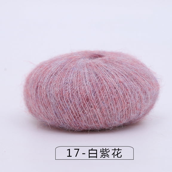 Xiao Hua woolen yarn, Light purple, 25g x 2 rolls, lightweight and warm, hand woven scarves, tapestries, and wall decorations, hand knitted yarn for fashionable decorative arts