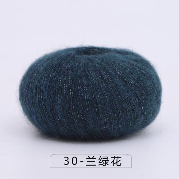 Xiao Hua woolen yarn, dark green, 25g x 2 rolls, lightweight and warm, hand woven scarves, tapestries, and wall decorations, hand knitted yarn for fashionable decorative arts